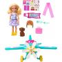 Muñeca Barbie Chelsea Can Be...  y juego de avión, avión de 2 plazas con hélice giratoria y 7 accesorios
