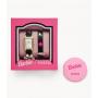 Barbie™ x Fossil Reloj de cuero negro LiteHide™ con fecha y tres manecillas de edición limitada