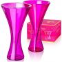 Dragon Glassware x Barbie Copas de Martini, copa de cóctel aislada de doble pared rosa y magenta, capacidad de 8 oz, juego de 2