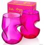 Dragon Glassware x Barbie Copas de vino sin tallo, copa rosa y magenta con hendiduras en los dedos, airea naturalmente el vino, regalo único para los amantes del vino, capacidad de 16 oz, juego de 2