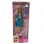 Muñeca Barbie Glitz con vestido azul brillante AT