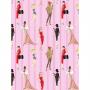 Papel pintado 'Vintage Pinstripe' - 219 Barbie™ Rosa