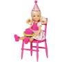 Set de juego fiesta de cumpleaños Barbie Chelsea