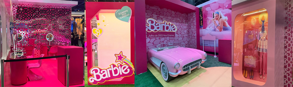 Barbie Movie Display permite a los fans entrar en su mundo de plástico rosa
