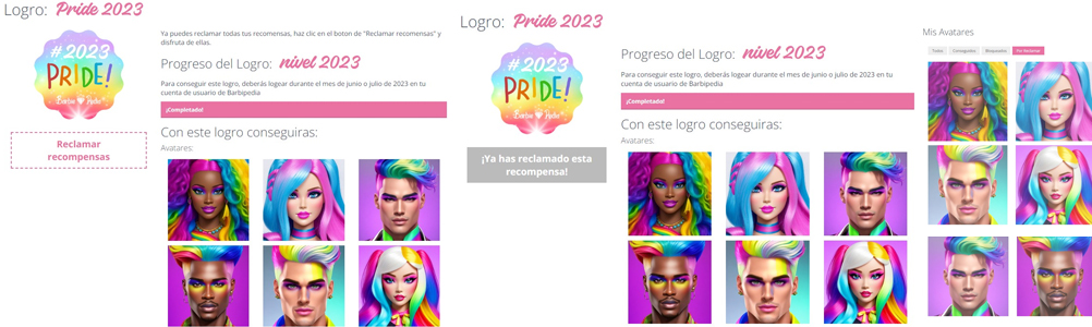 Consigue los Avatares Pride 2023 de BarbiePedia