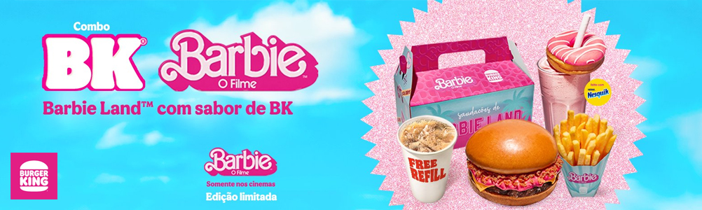 Hamburguesa rosa Barbie Land solo en Burger King Brasil