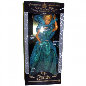 Muñeca Barbie U.S. Barbie Glamorous Oscar de la Renta #0922 (azul-verde)