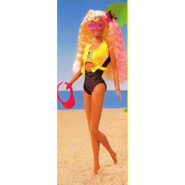 Barbie Banho de Sol (Estrela) Trikini amarillo y negro