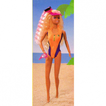 Barbie Banho de Sol (Estrela) Bañador naranja y negro