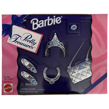 Barbie Pretty Treasures accesorios plateados