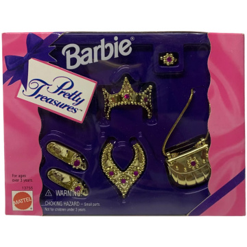 Barbie Pretty Treasures accesorios dorados