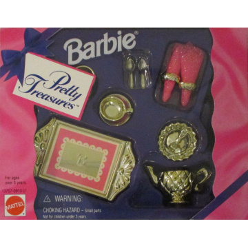 Set Gold Tea Party Barbie Pretty Treasures