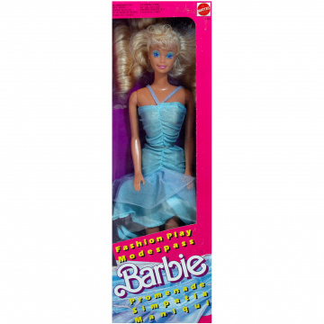 Muñeca Barbie Fashion Play (vestido azul)