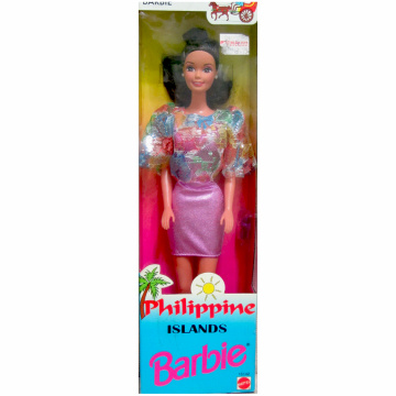 Philippine Islands Barbie II  (vestido malva con kimona)