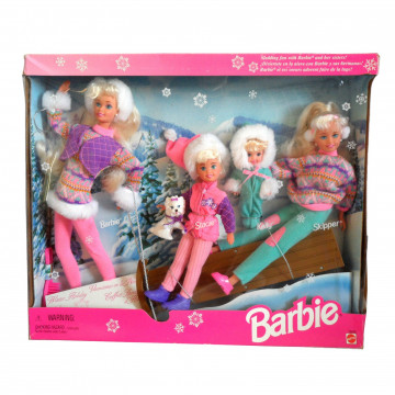 Set de regalo de Barbie y sus hermanas Winter Holiday