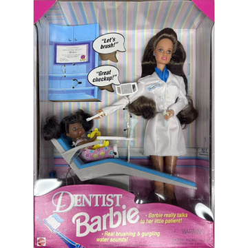 Muñeca Barbie Dentista Morena con Kelly AA