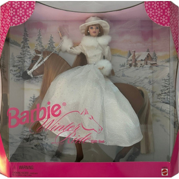 Set de regalo Caballo y Barbie Winter Ride