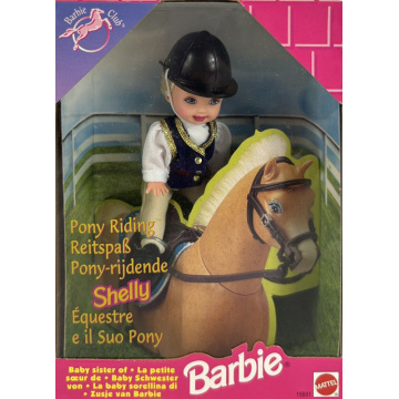 Muñeca Shelly montando un pony Barbie Club 