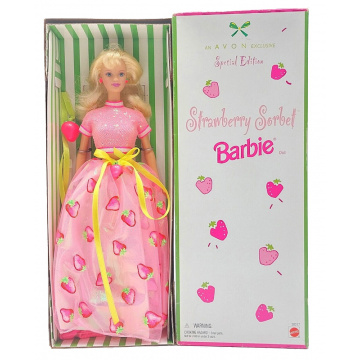 Muñeca Barbie Sorbete de Fresa Fantasía de Frutas (rubia) exclusiva Avon