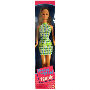 Muñeca Barbie Pretty in Plaid (azul - verde)