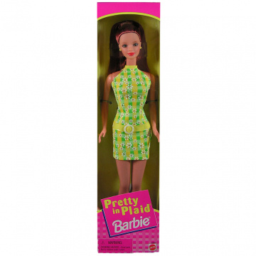 Muñeca Barbie Pretty in Plaid (amarillo - verde)