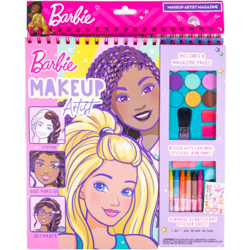 Revista de maquillaje de Barbie de Horizon Group USA. Crea tus propios peinados y maquillajes con más de 130 plantillas, más de 180 pegatinas, crayones, maquillaje de imitación y mucho más