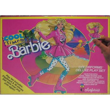 Set Deluxe Superstar Barbie Colorforms Dress-Up