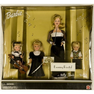 Set de regalo Evening Recital con muñecas Barbie, Kelly, Stacy y Tommy