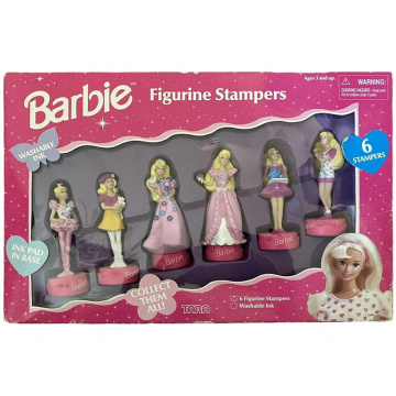 Set 6 Barbie Figurine Stampers