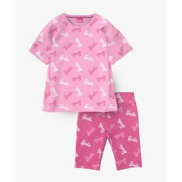 Pijama 100% algodón con estampado de Barbie