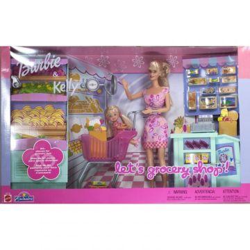 Set de regalo Muñecas Barbie y Kelly Vamos a la tienda de comestibles