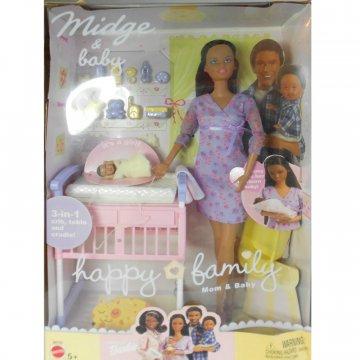 Muñecas Midge (no embarazada) y bebé Barbie Happy Family AA (WalMart)