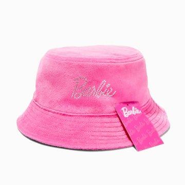 Sombrero de cubo de terciopelo rosa de Barbie