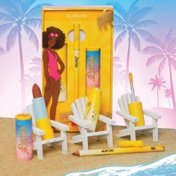 Kit de labios en la playa Barbie x Glamlite