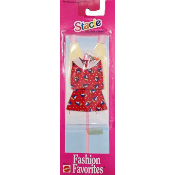 Vestido rojo con veleros azules Barbie Stacie Favorite Fashions!