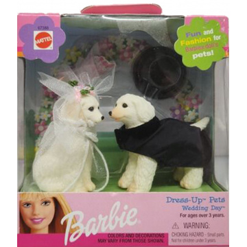 Wedding Day Dogs Barbie Dress Up-Pets