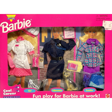 Modas Barbie Carreras Cool - Chef, mujer policía y ejecutiva