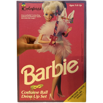 Set Barbie Colorforms Costume Ball Dress Up