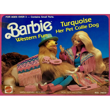 Perro Turquoise Collie Barbie Western Fun