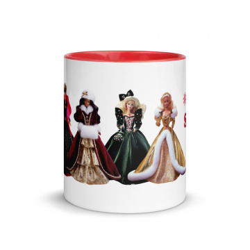 Taza vintage con trineo navideño de Barbie para todo el día