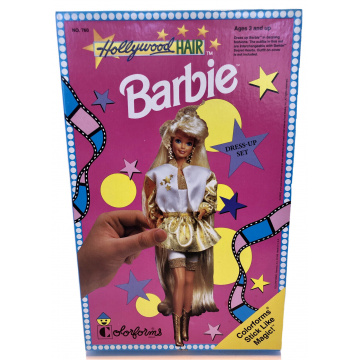 Set  Barbie Hollywood Hair Colorforms Dress Up