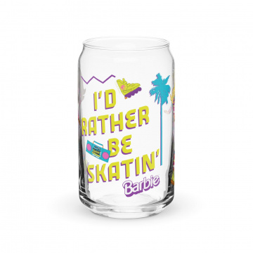 Vaso de cristal con forma de lata Barbie 1990's Hot Skatin' 