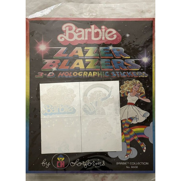 Barbie Lazer Blazers 3-D Holographic Stickers by Colorforms