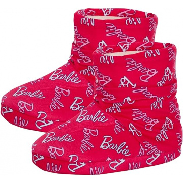 Botas tipo zapatilla Barbie para niñas, adolescentes, zapatillas para niños, botines rosas, calcetines de lana