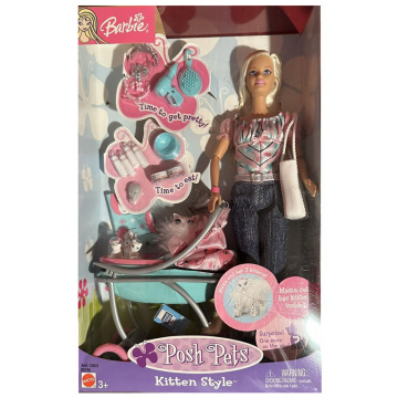 Muñeca Barbie Posh Pets estilo gatito