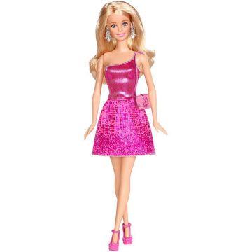 Muñeca Barbie - Vestido de fiesta rosa brillante