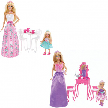 Surtido Princesas Barbie y Chelsea con playset