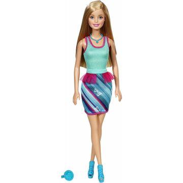 Muñeca Barbie con Vestido azul (anillo)