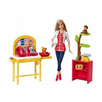 Set de juegos muñeca Veterinaria de Zoo Barbie Profesiones