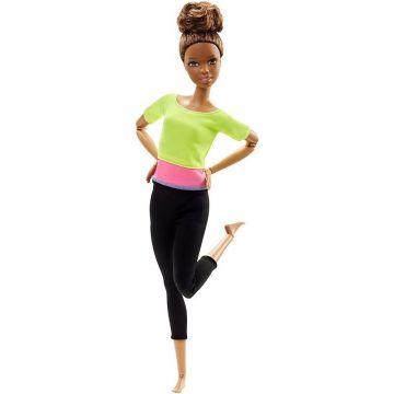 Muñeca Barbie Made To Move Top amarillo